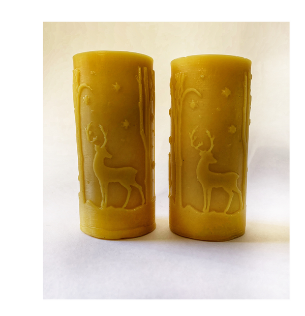 Christmas Candles 100% Pure Beeswax