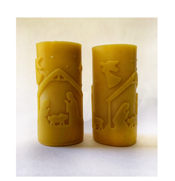 Christmas Candles 100% Pure Beeswax